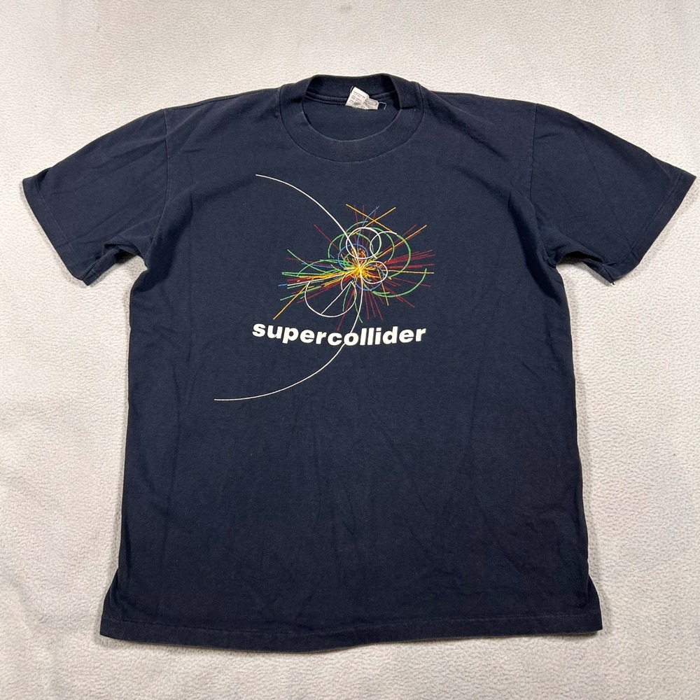 VTG 90s Stedman Supercollider T-Shirt Mens Large Single Stitch Science Physic